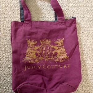 Juicy Couture Royal Purple Tote with Gold Accents